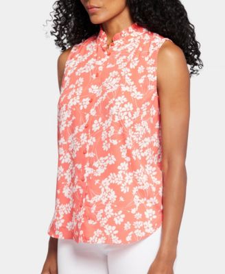 Women's Sleeveless Ruffle Neck Top
