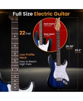 ST Style 6-String Electric Guitar Kit with 5W Amplifier - High Gloss