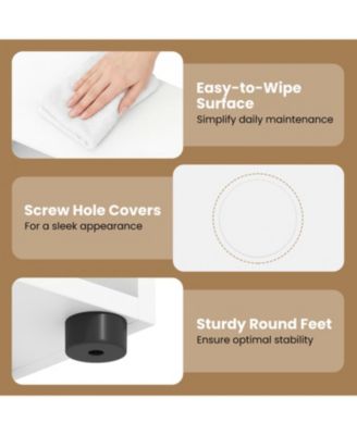 42 Inch 3 Tier Book Shelf with Anti Tip Kit Storage Organizer