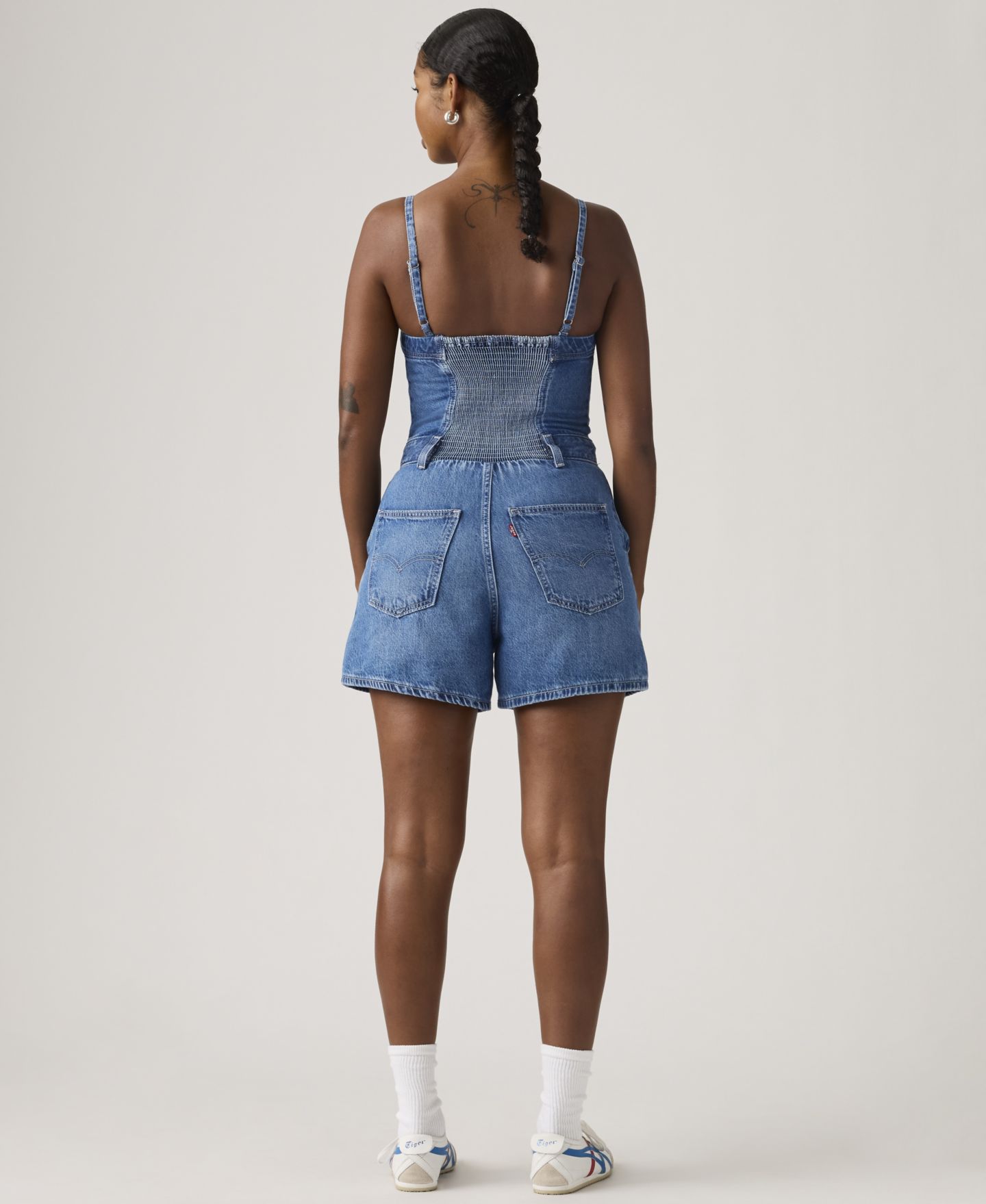 Женский комбинезон Levi's Jadine Square Neck Front-Zip Cotton Romper, цвет: Vintage Vibe — фото 4