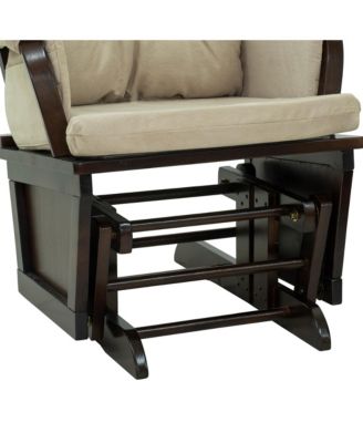 Nursery Glider Rocking Chair with Ottoman and Thick Padded Cushion