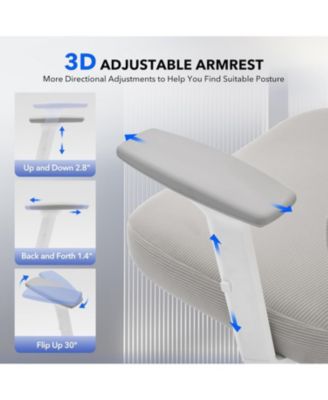 Ergonomic Office Chair with Adjustable Lumbar Support, High-Back Desk Chair with Headrest