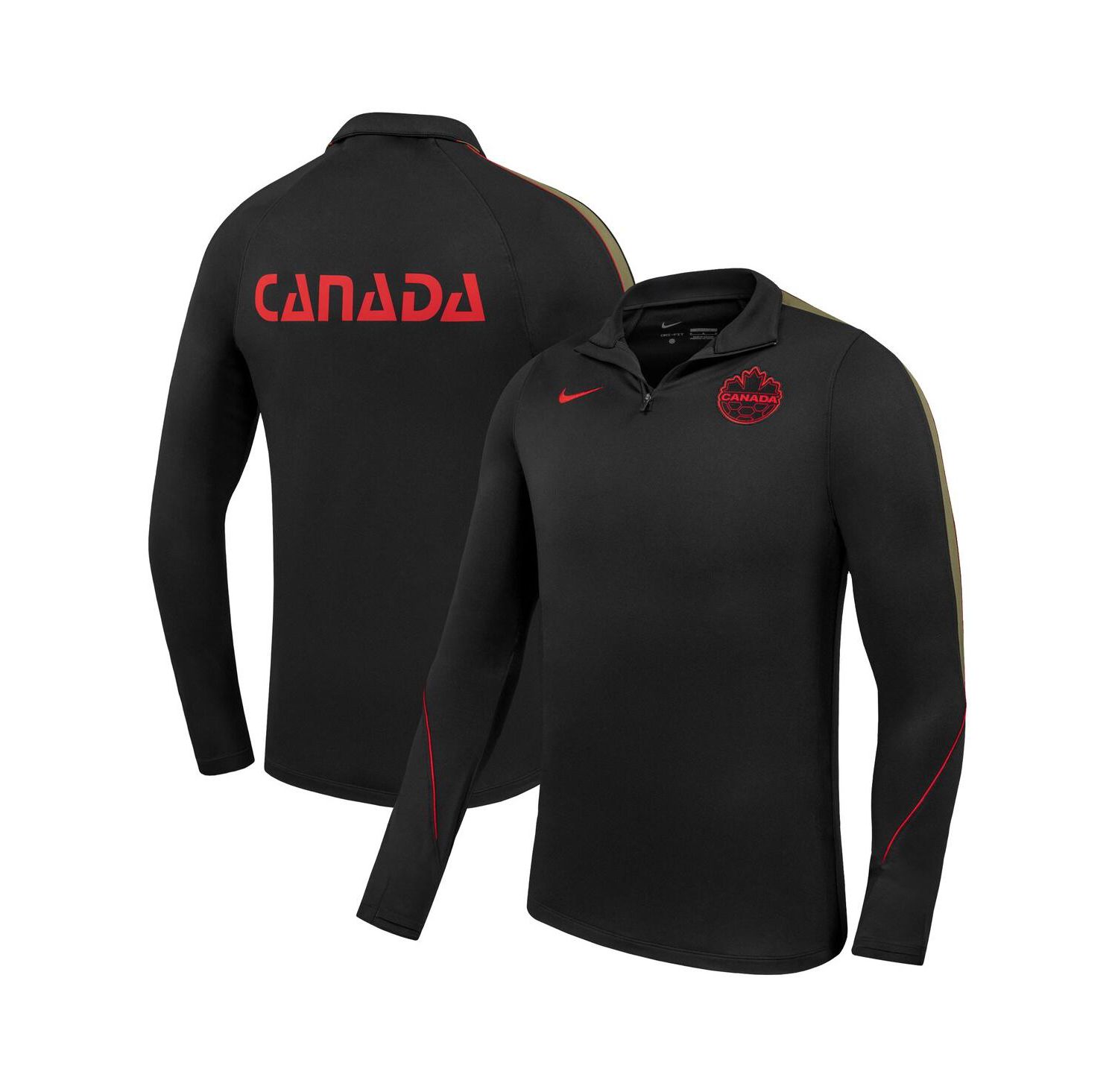 Men's Black Canada Soccer 2026 Strike Drill Sweatshirt