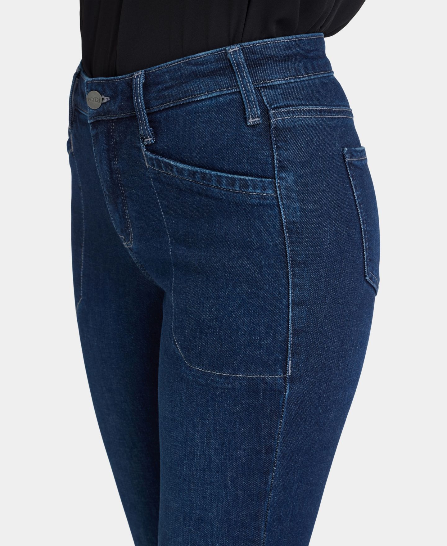 Женские джинсы NYDJ Petite Sheri Slim with Welt Utility Pockets, цвет: Чернильный — фото 4