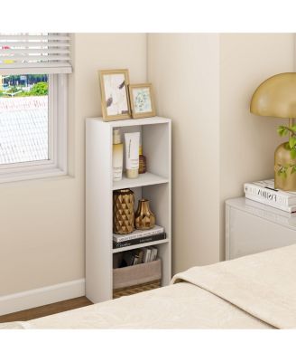 3 Cube Decorative Bookshelf Open Bookcase Toy Storage Organizer Horizontal Vertical, White