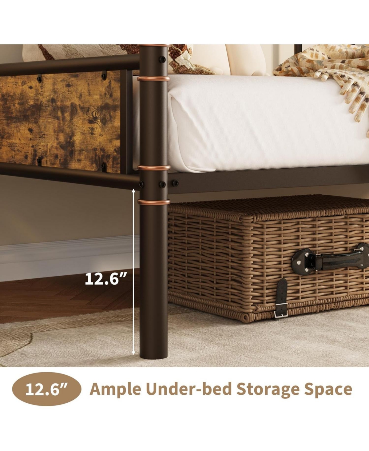 gaomon Metal Daybed Frame, Heavy Duty Metal Twin Bed Frame, Daybed for Living Room Bedroom Guest Room