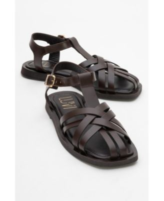 Forever and Always Shoes Women's Andres Leather Sandal