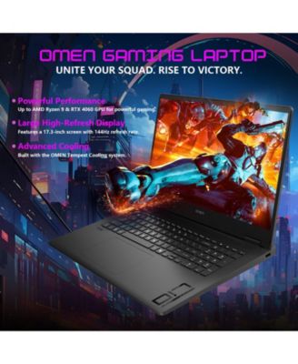 Omen 17.3" Traditional Laptop AMD Ryzen AI 9 32GB RAM NVIDIA GeForce RTX 5060 1TB SSD Storage Windows 11 Pro FHD+ 144Hz.