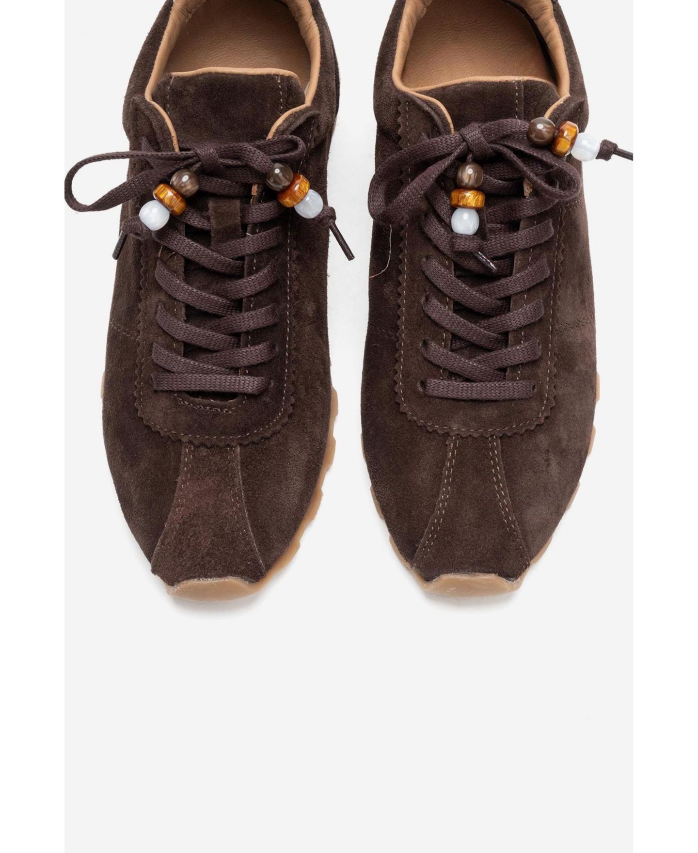 Женские кроссовки Forever & Always Shoes Brea Leather Embellished, цвет: Коричневый замшевый — фото 4