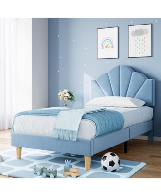Platform Bed Frame with Height Adjustable Headboard, Stable Metal Frame, Wood Slats, Easy Assembly