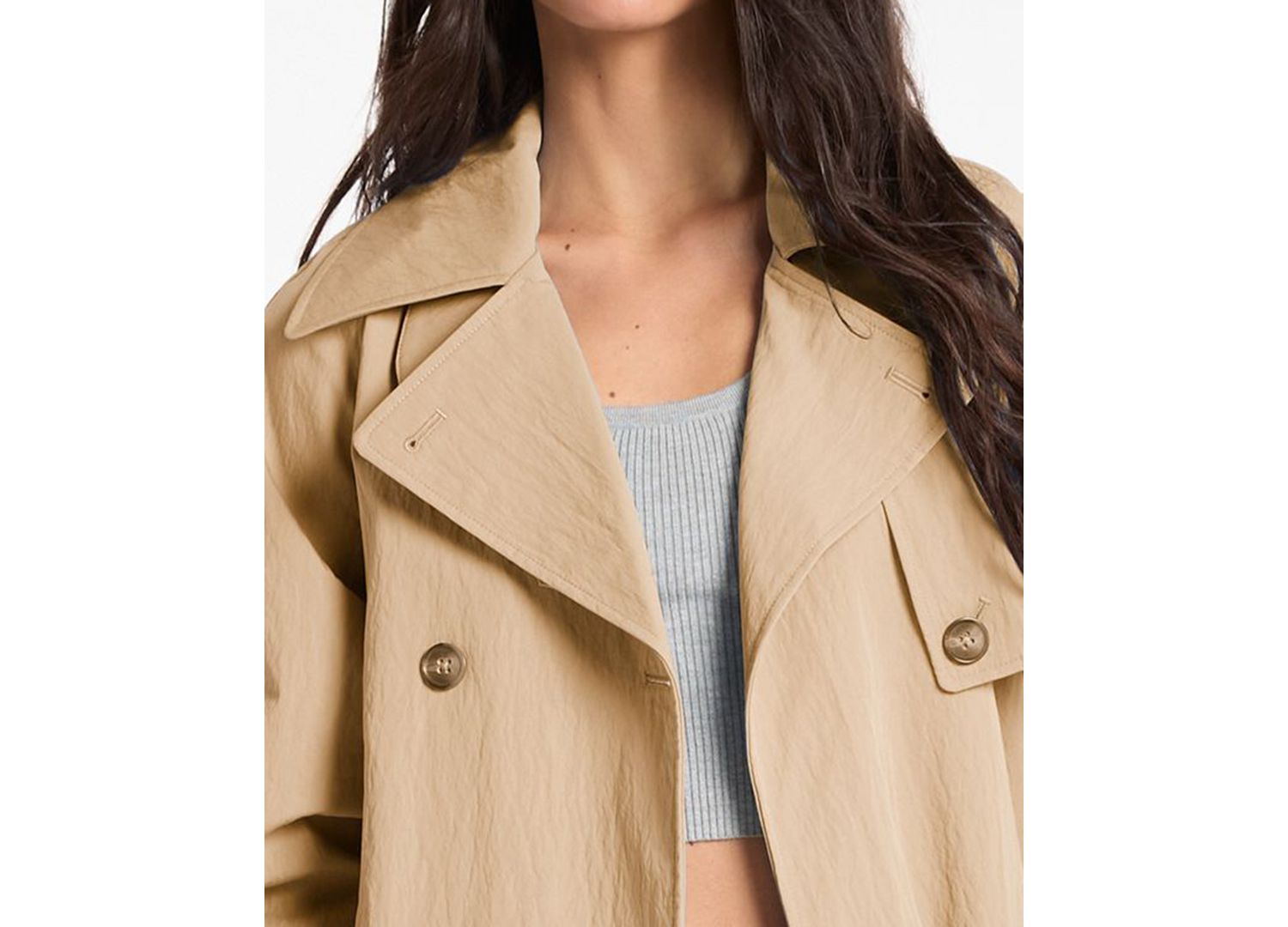 Women's Collared Neck Oversize Belted Trench Coat