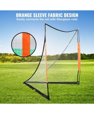 6 x 6 Ft Portable Lacrosse Goal with Fiberglass Frame and Carry Bag