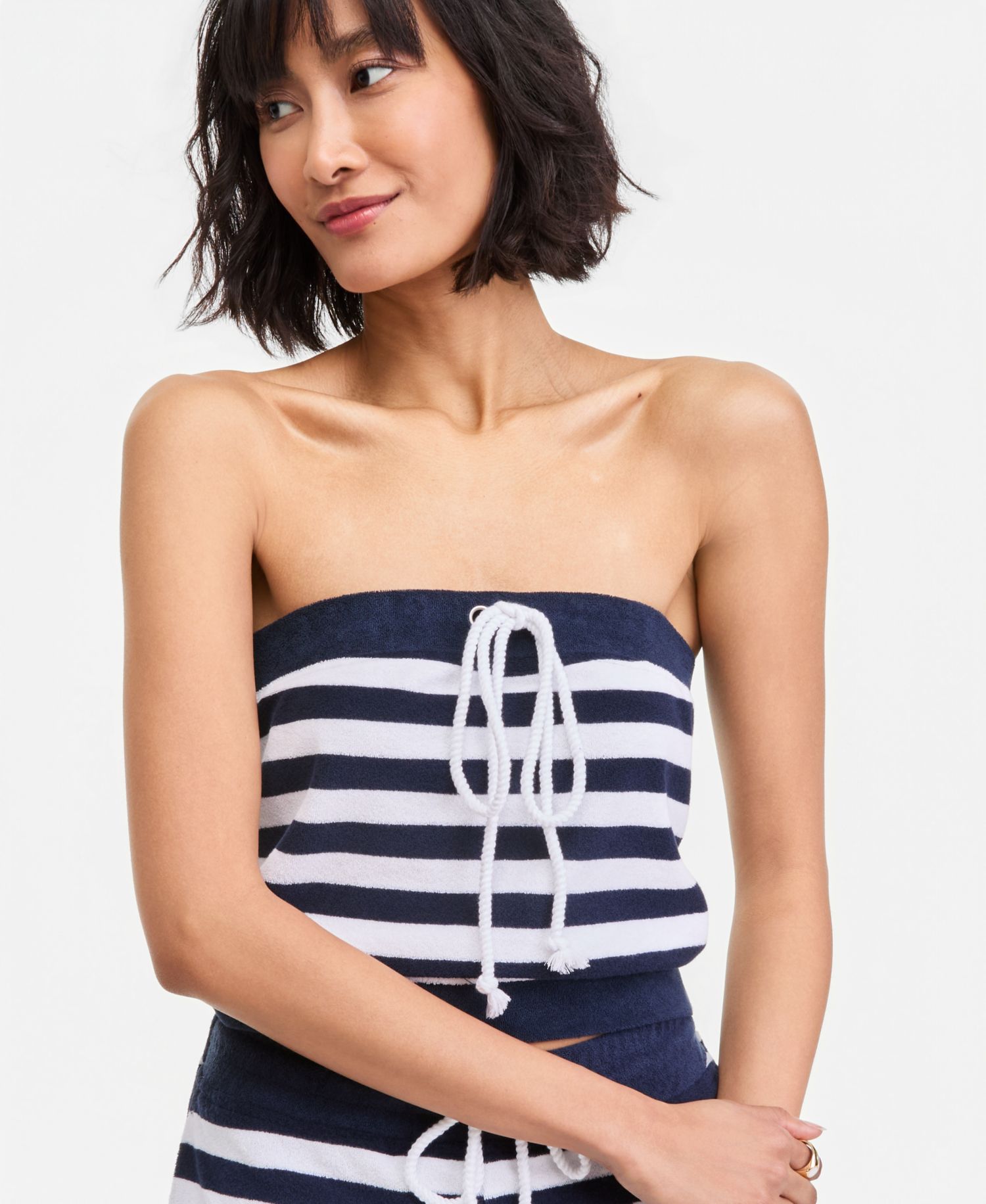 Women's Strapless Terry Tube Top