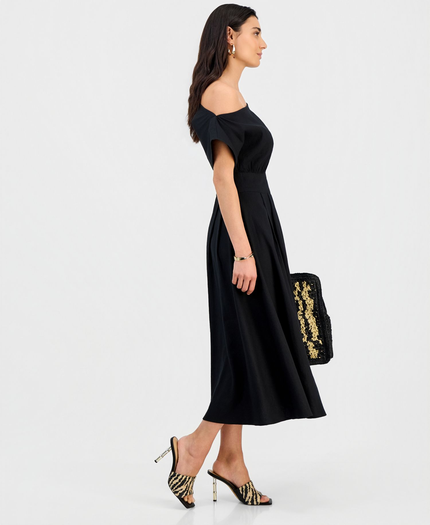 Petite Off-Shoulder Maxi Dress