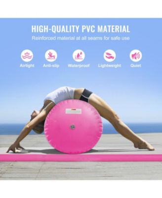 2-Piece Inflatable Gymnastics Air Mat Set with Air Roller and Pump