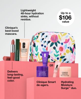 FREE 6-Pc. Gift with any $37 Clinique Purchase (Up to a $106 Value!)