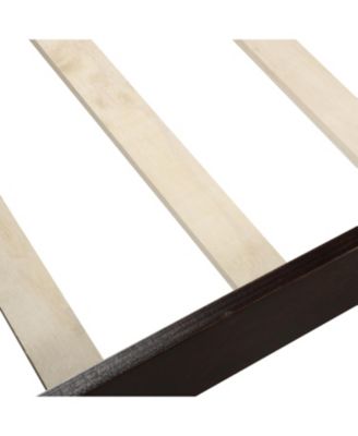 Wood Platform Sleigh Bed Frame with Headboard Footboard Wood Slat Support Mattress Foundation