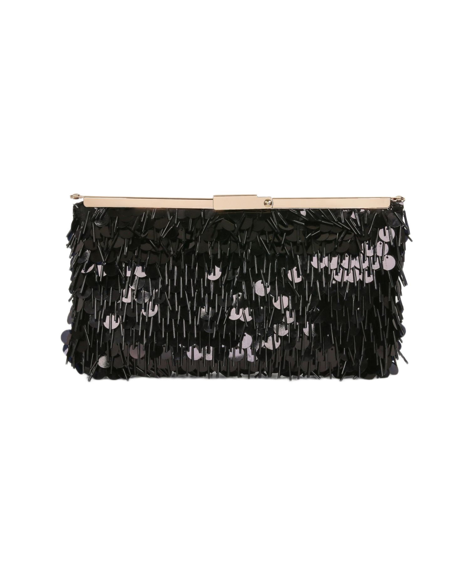 Woman's Briar Mixed Sequin Hinged Frame Clutch