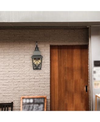 Outdoor Wall Light Fixtures, Waterproof Exterior Wall Sconce Porch Lights, Matte Outdoor Wall Lantern with Clear Glass