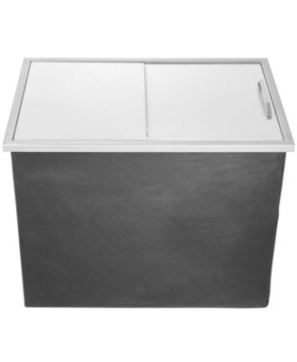  Drop-In Stainless Steel Ice Chest, 40.9 Qt with Sliding Lid