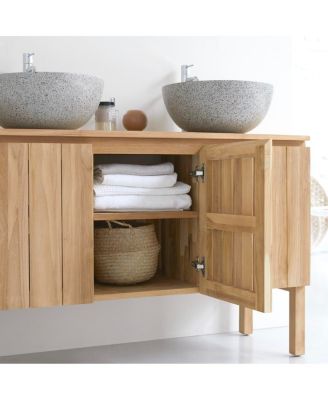 Jill teak vanity unit 120