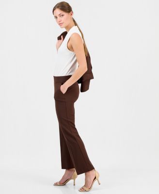flare dress pants womens Alloy Apparel Tall High Waist Flare Dress Pants for Women in Black Size XL