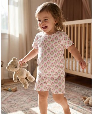 Baby Girls Pink Posy Pajama Set