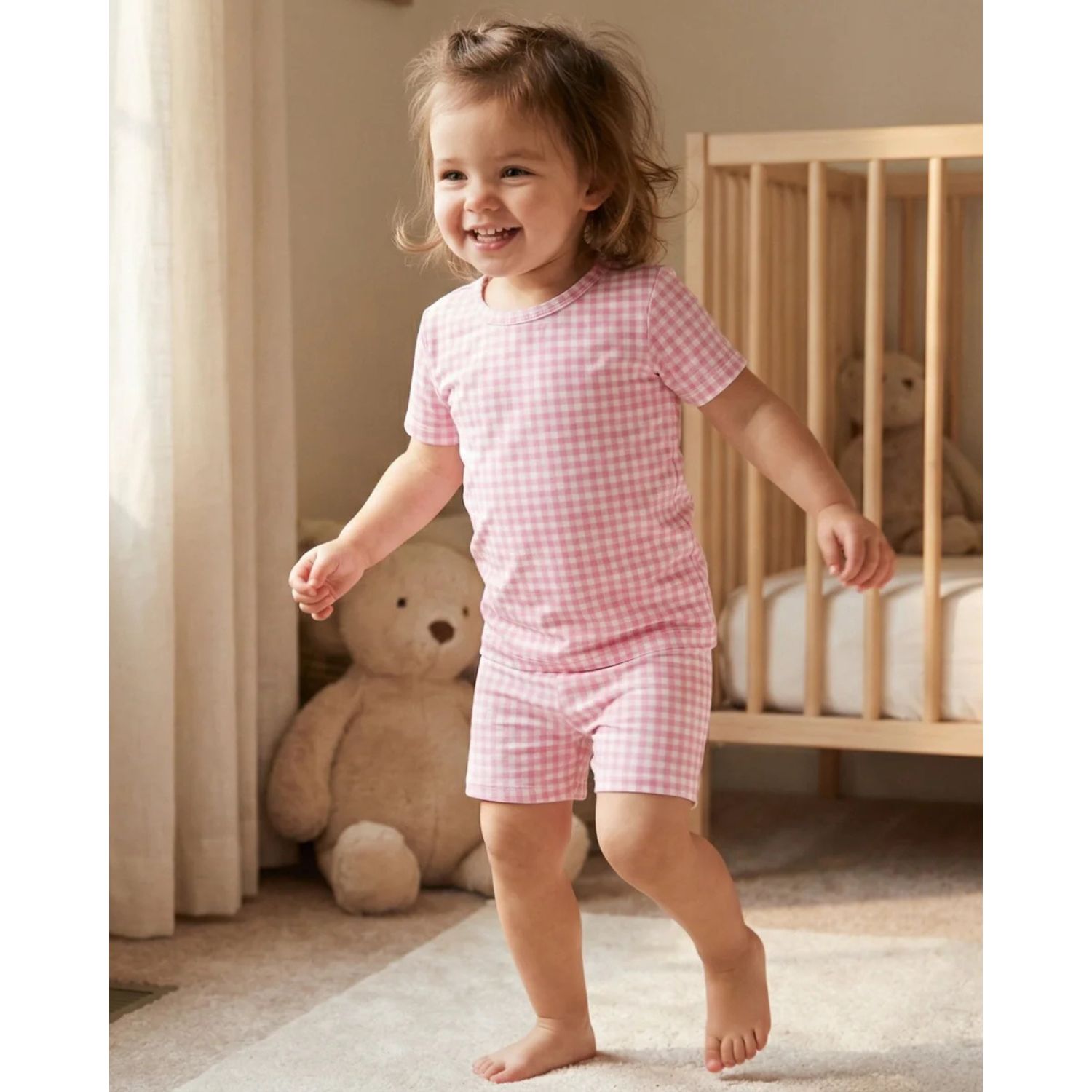 Baby Girls Sugar Gingham Pajama Set