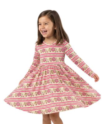 Toddler Girls Pomegranate Soiree Bamboo Twirl Dress