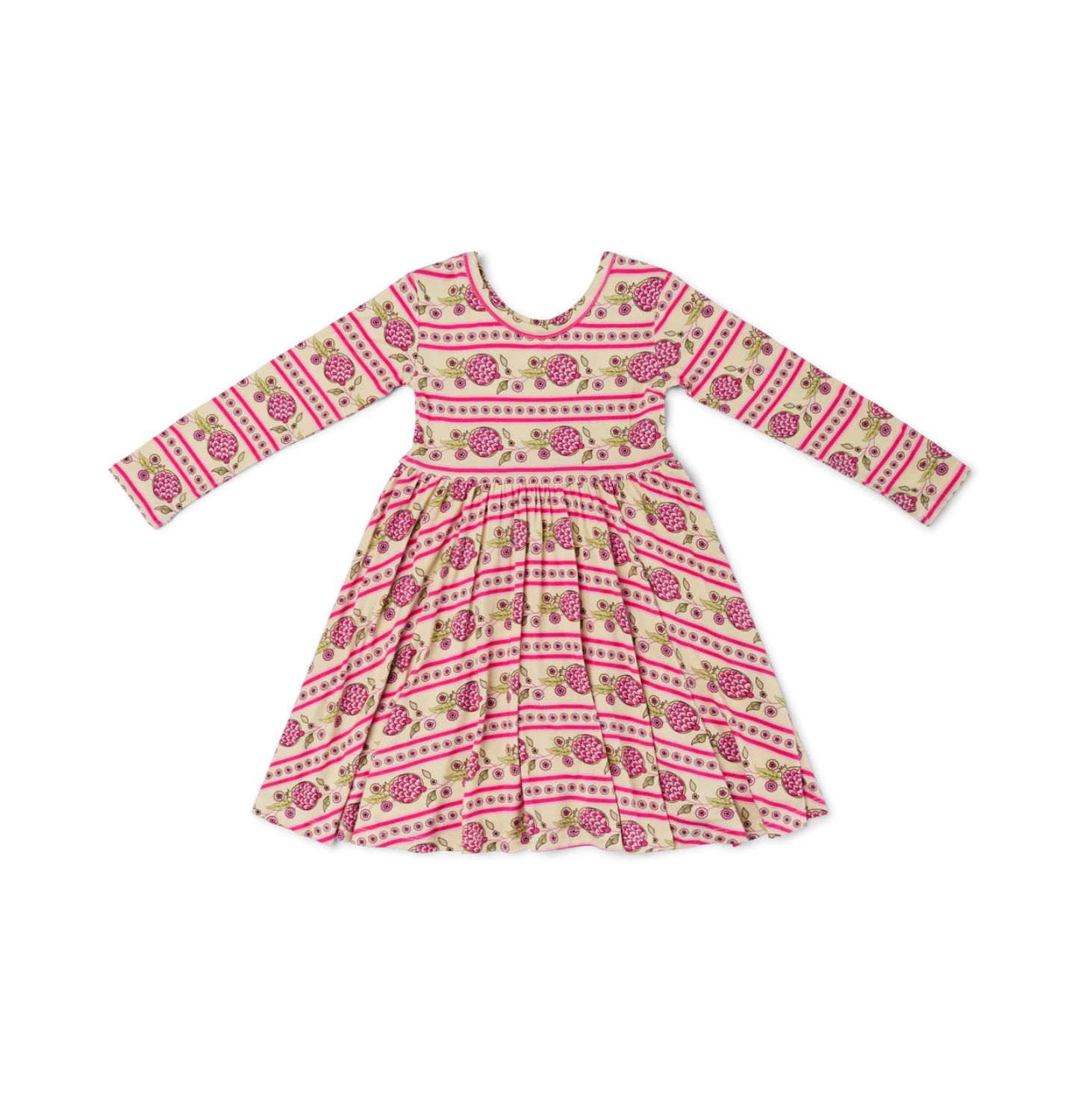 Платье Motette Pomegranate Soiree Bamboo Twirl Dress для девочек-малышей, цвет: Розовый — фото 3
