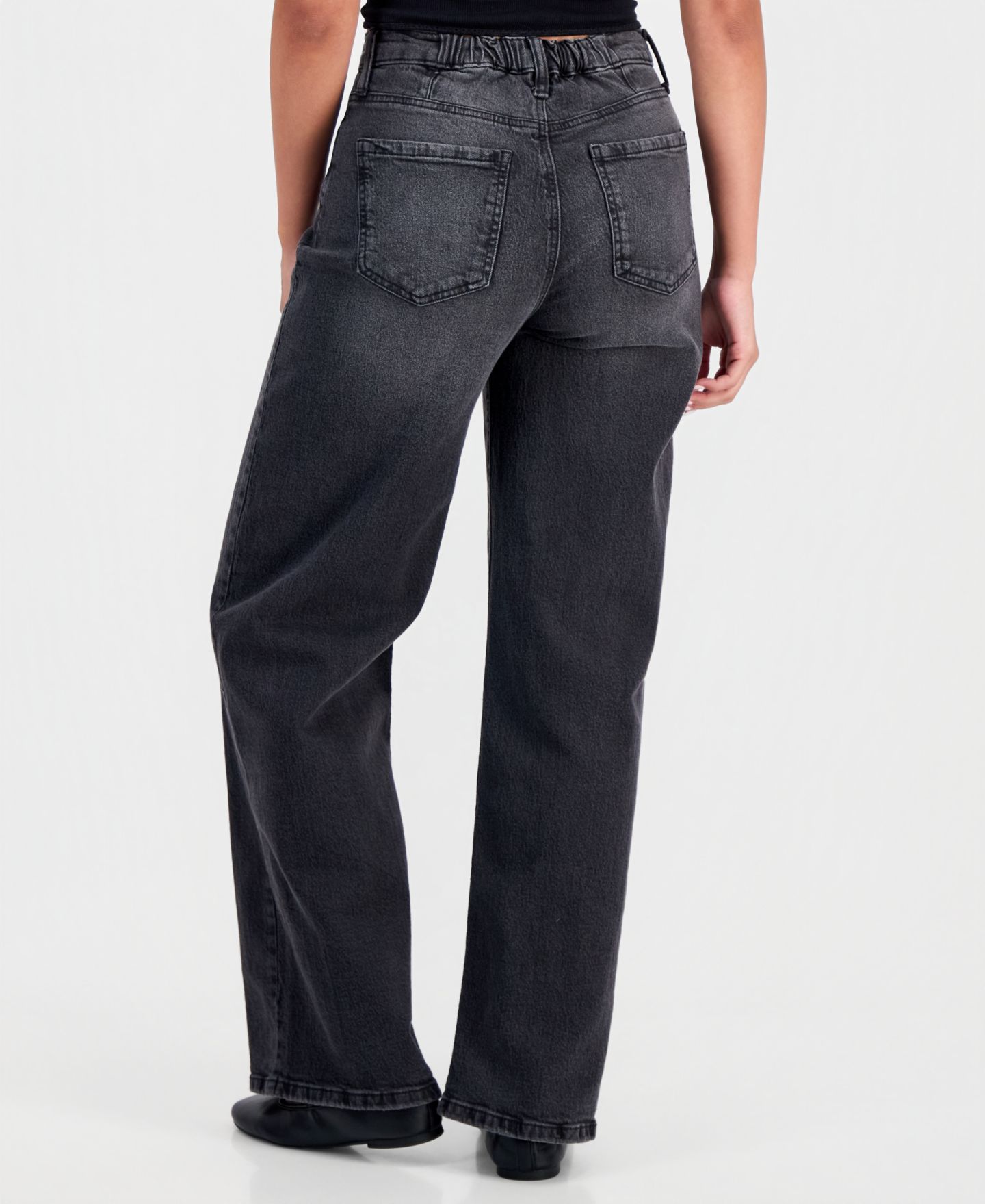 Женские джинсы Celebrity Pink Juniors' Mandy Baggy Elastic-Back Wide-Leg, цвет: Bancarella — фото 6