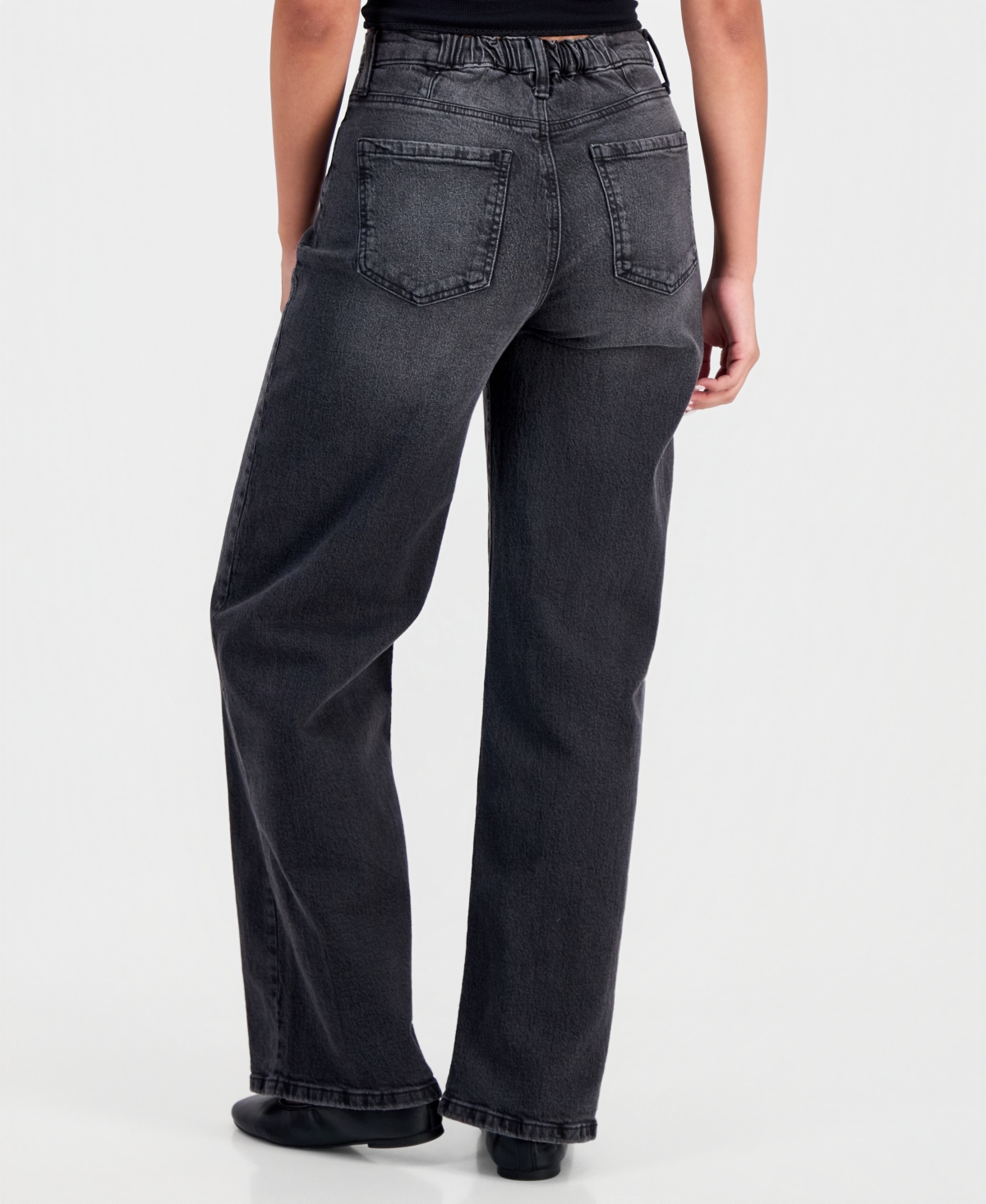 Celebrity Pink Juniors' Elastic-Back Wide-Leg Jeans