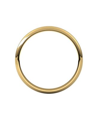 Solid 18k Yellow Gold Half Round Wedding Band Ring