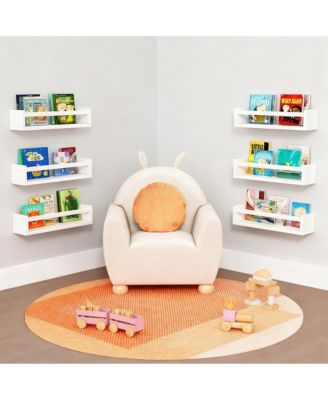 Floating Shelves Wall Wood Bookshelf Nursery Organizer Set 3