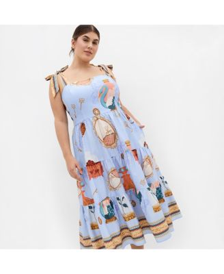 Women's Plus Size Casey Beauty Print Border Dress