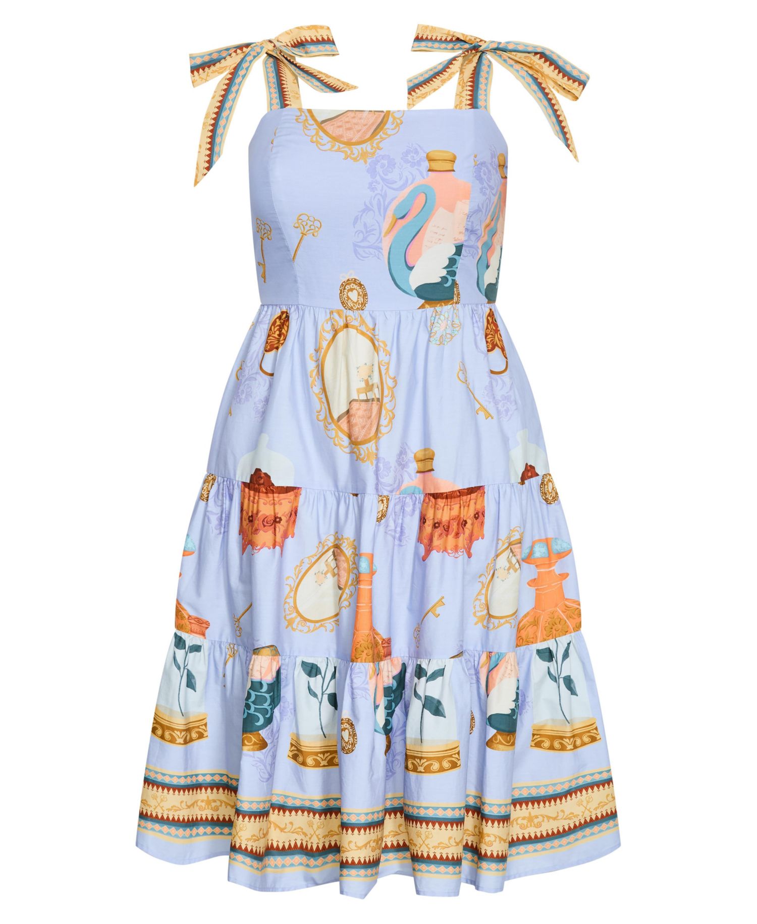Women's Plus Size Casey Beauty Print Border Dress