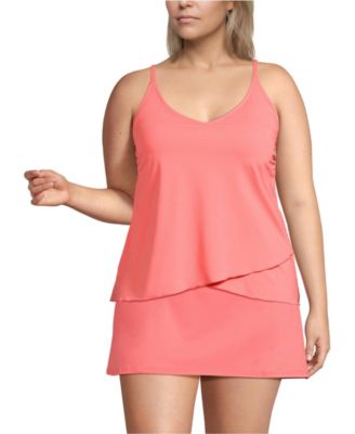 Plus Size Tulip Hem Tankini Top