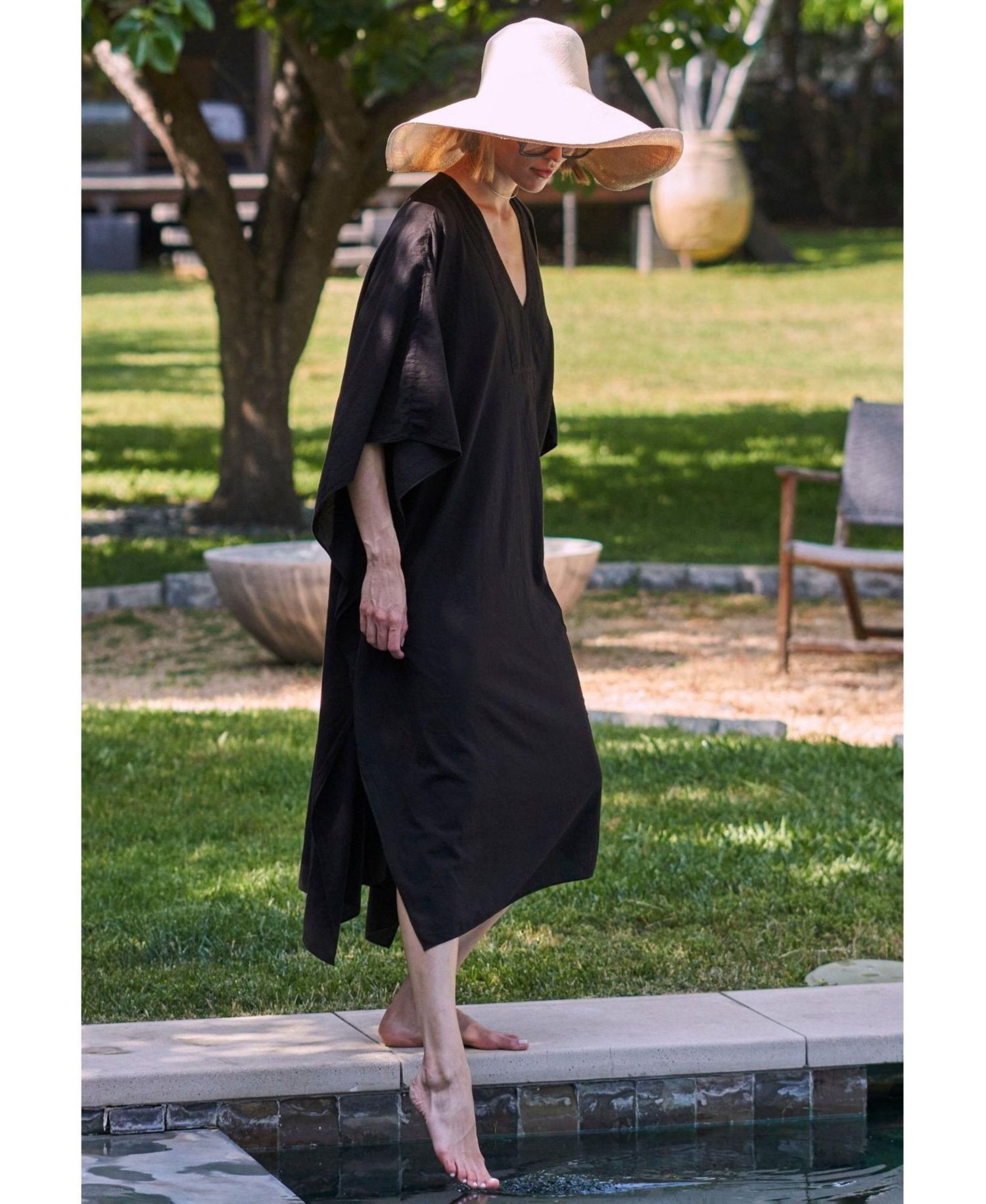 Women's Ocean+Main Cotton Midi Caftan