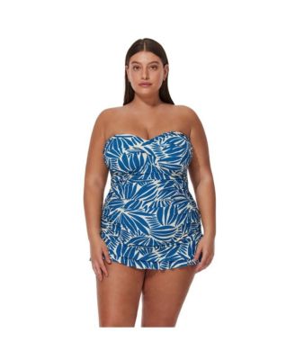 Plus Size Bandeau Swimdress