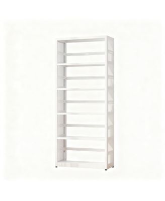 5 Tier Metal Bookcase Adjustable Shelves Storage Shelf Unit