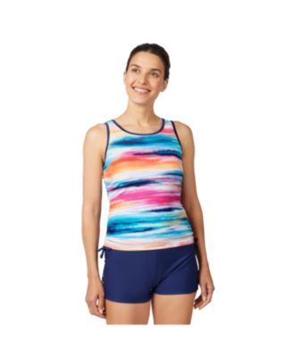 Women's Full Side Shirring Tankini Top
