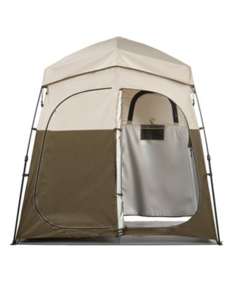 2-Room Portable Camping Shower Tent with Carry Bag