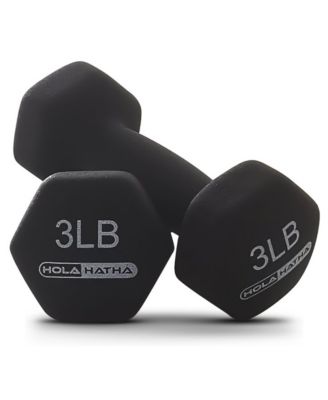 2, 3, and 5 Pound Neoprene Dumbbell Free Hand Weight Set w/ Rack, Pastel