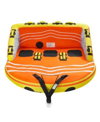 1-3 Rider Towable Boat Tube with Nylon Cover and 16 Handles