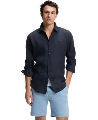 BOSS By Men's Linen Regular-Fit Dress Shirt