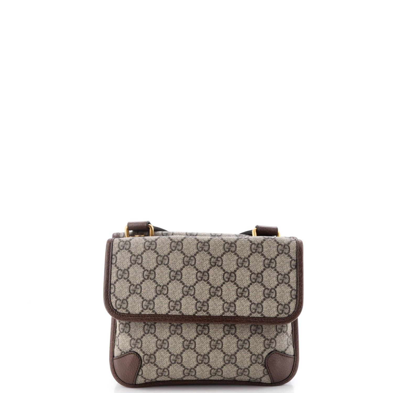 Small Neo Vintage Flap Messenger GG Coated Canvas