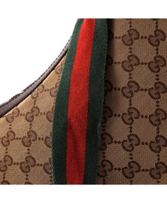 Medium Saddle Zip Messenger Bag GG Canvas with Leather