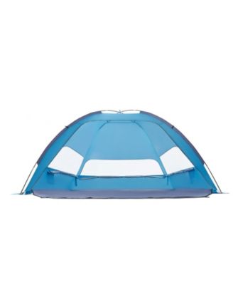 6-Person Beach Tent Sun Shelter with UPF 50+ Protection and Sand Pockets