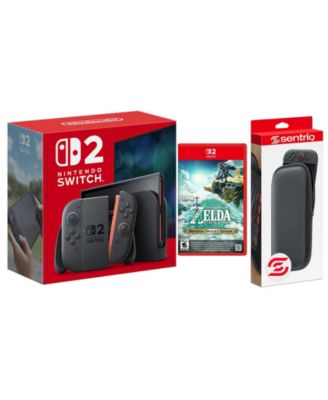Switch 2 Console with Legend of Zelda Tears of the Kingdom and Protective Case Bundle