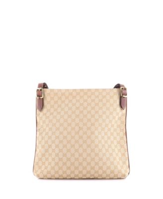 Large Vintage Belted Flat Messenger GG Canvas